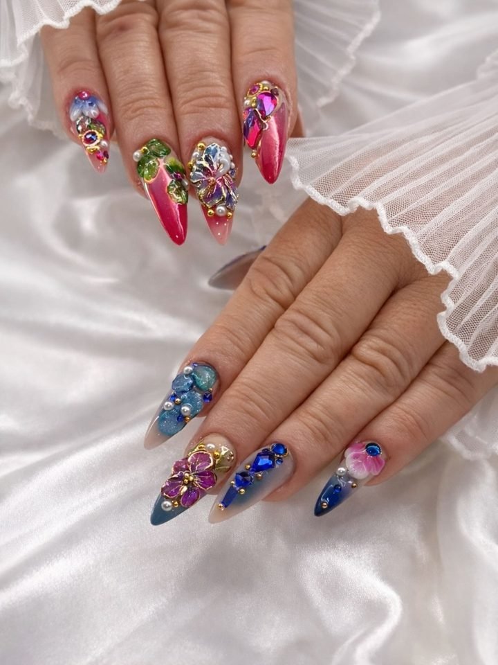 Crystal stiletto nail set, Winchester VA