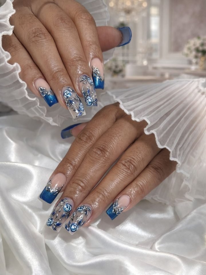 Blue chrome nail set, Winchester VA