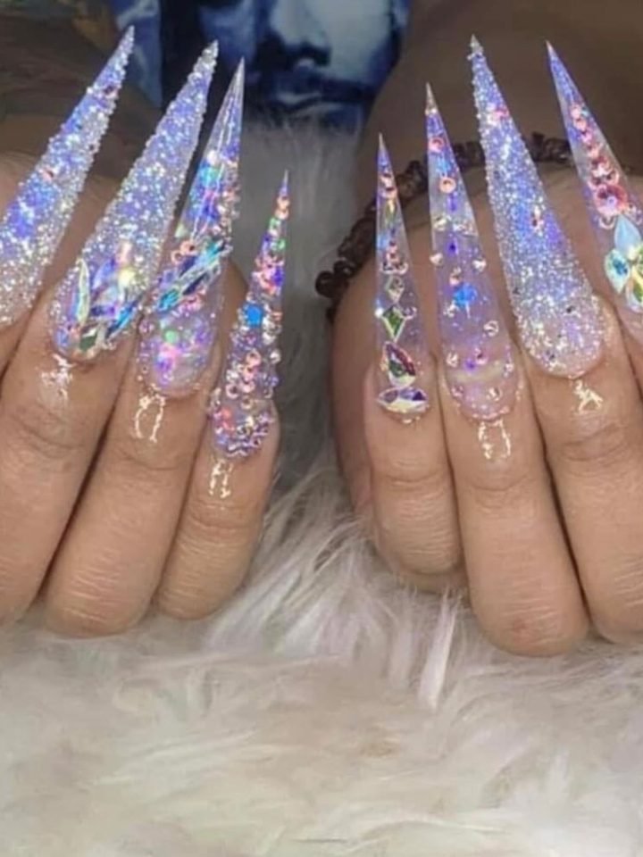 Iridescent glitter nail set, Winchester VA